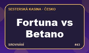 Slovní označení stránky Fortuna a Betano