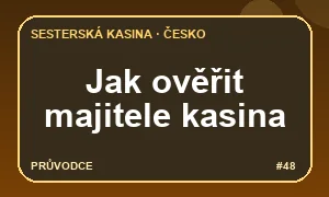 Slovní označení stránky ověřování majitele kasina