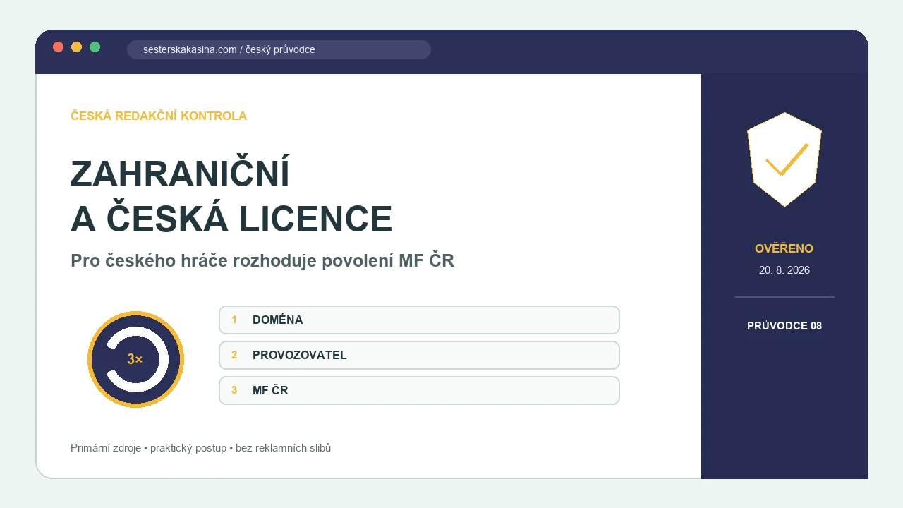 Čistý redakční přehled k tématu Zahraniční licence a české povolení kasina