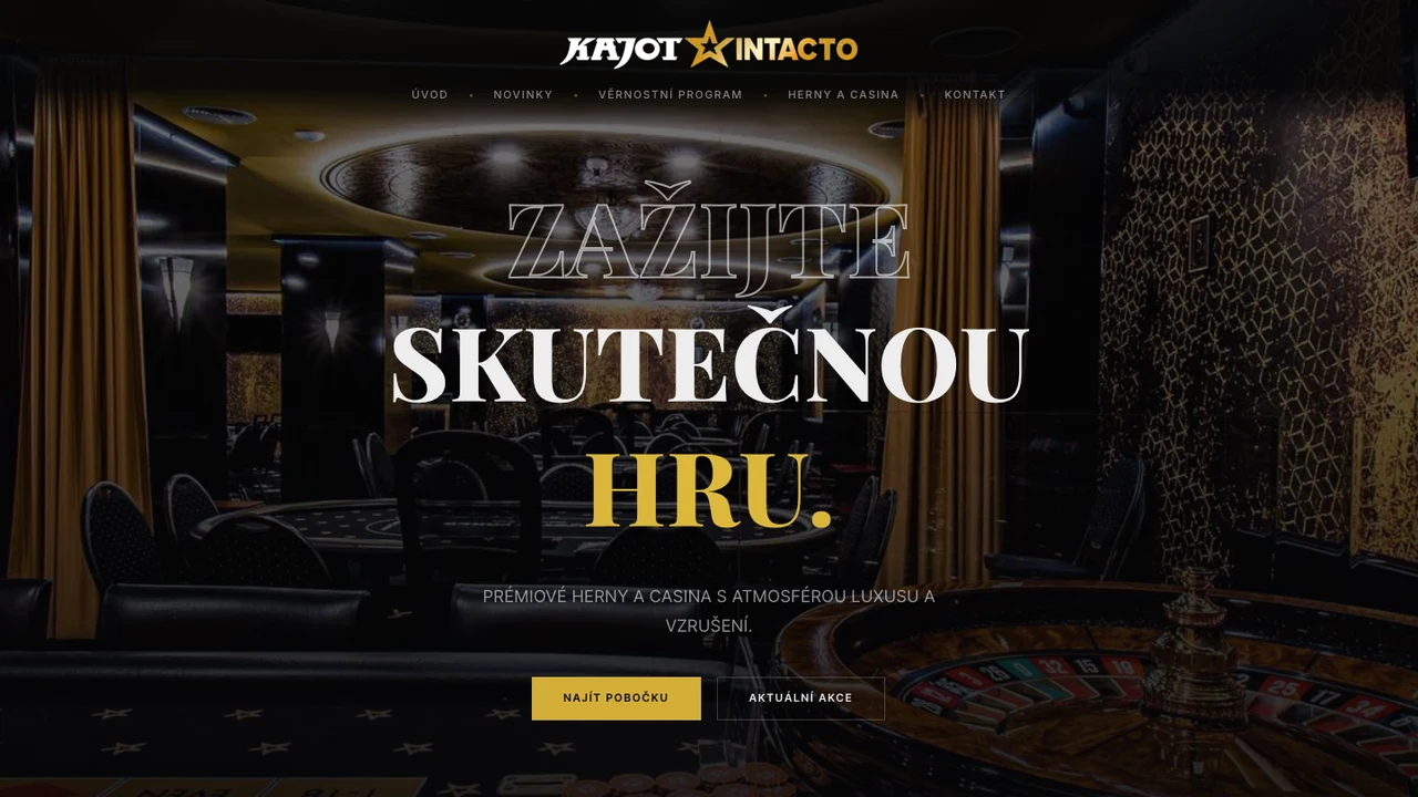 Domovská stránka kajotintacto.cz zachycená 6. září 2026